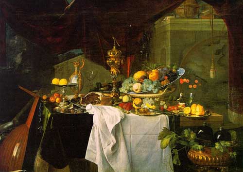 Painting Code#3137-Heem, Jan Davidz de(Holland): A Dessert