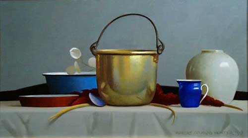 Painting Code#3167-Grey, Copper, Red and Blue