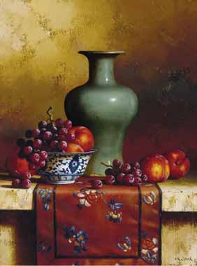 Painting Code#3267-Oriental Still Life