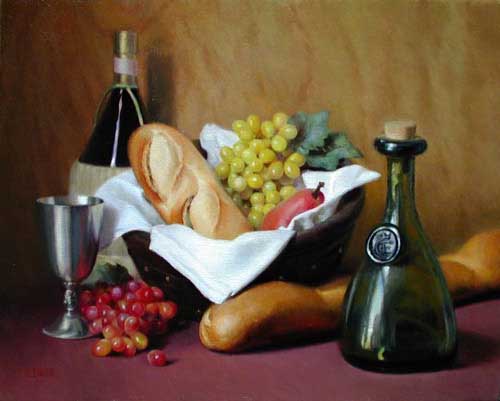 Painting Code#3307-Green Olive Jar