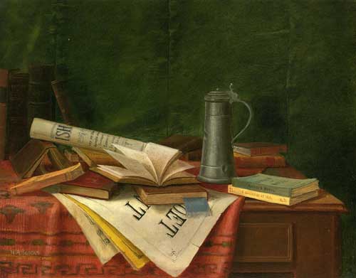 Painting Code#3648-Nicholas Alden Brooks - Tabletop Still Life