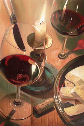 Painting Code#3774-Still Life with French cheese