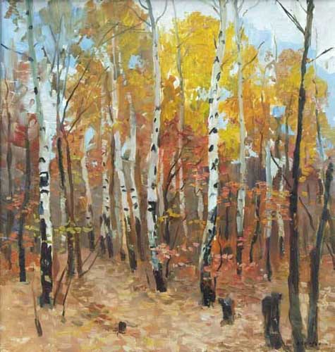 Painting Code#40001-Bespruzhnaya Ludmila: Birchwood