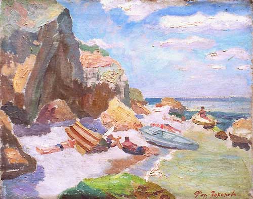 Painting Code#40041-Zakharov Fedor: By The Beach
