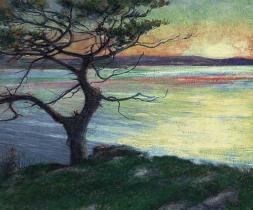 Painting Code#40058-JOHN LESLIE BRECK: View Across Ipswich Bay