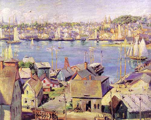 Painting Code#40078-Kuehne, Max(USA): Gloucester Harbor