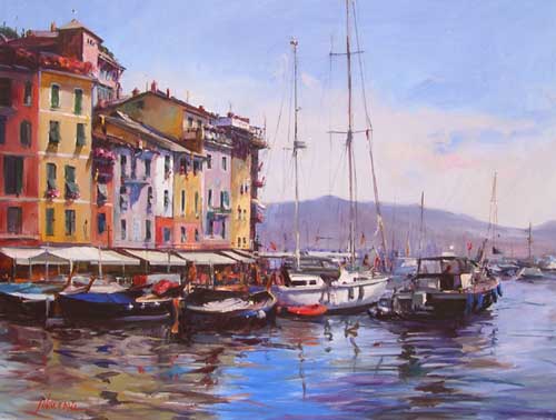 Painting Code#40099-John Cook: A Good Day for Fishing