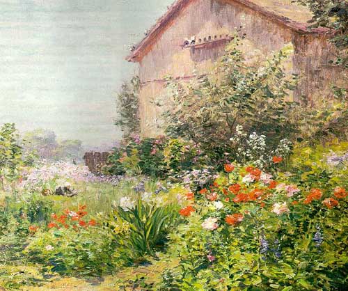 Painting Code#40101-Bicknell,Frank Alfred: Miss Florence Griswold's Garden