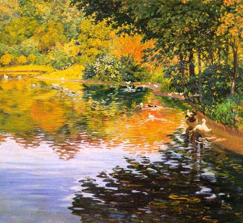 Painting Code#40200-Clark, Kate Freeman: Mill Pond- Moors Mill