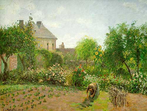 Painting Code#40218-Pissaro Camille:The Artist's Garden at Eragny