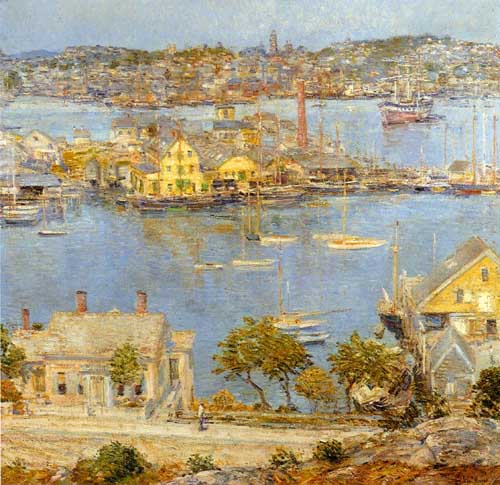 Painting Code#40240-Hassam, Childe(USA) - Gloucester Harbor