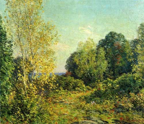 Painting Code#40290-Willard Leroy Metcalf - Approaching Autunm