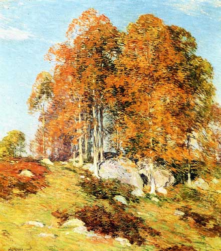 Painting Code#40293-Willard Leroy Metcalf - Early October