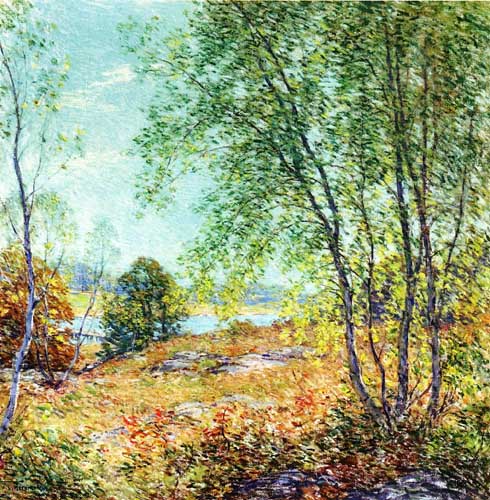 Painting Code#40294-Willard Leroy Metcalf - Passing Summer