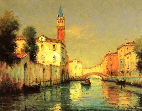 Painting Code#40318-Bouvard, Noel: On A Venetian Canal