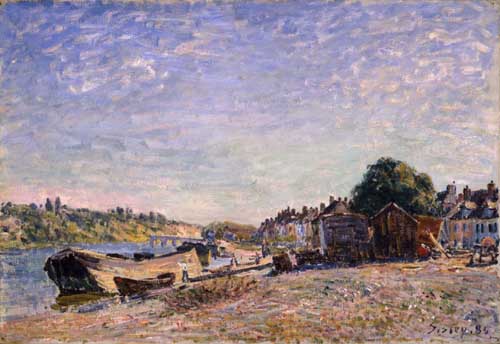 Painting Code#40348-Sisley, Alfred - Les Bords du Loing a Saint Mammes