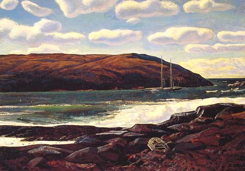 Painting Code#40413-Kent, Rockwell(USA): Monhegan Harbour