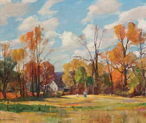 Painting Code#40442-Carl W. Peters - The Little White House