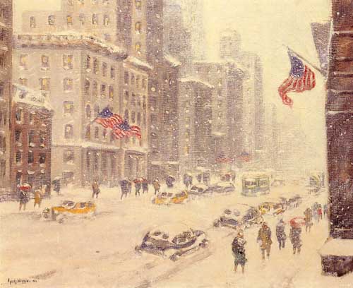Painting Code#40473-Wiggins, Guy: Winter's Day, Fifth Avenue