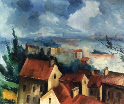 Painting Code#40493-Maurice de Vlaminck - Beauce Landscacpe