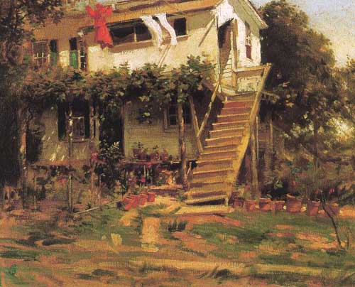 Painting Code#40500-Cornoyer, Paul: Studio at East Gloucester