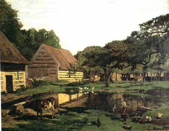 Painting Code#40568-Monet, Claude: Farm Courtyard in Normandy