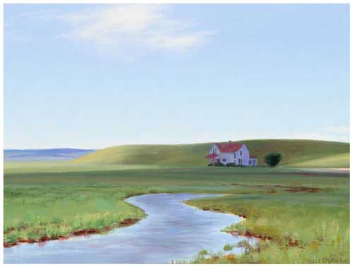 Painting Code#40680-House Morning Shadows