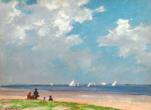 Painting Code#40702-Potthast, Edward(USA): Sailboats off Far Rockaway