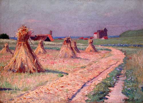 Painting Code#40750-Redfield, Edward WillisHaystacks: Normandy, France