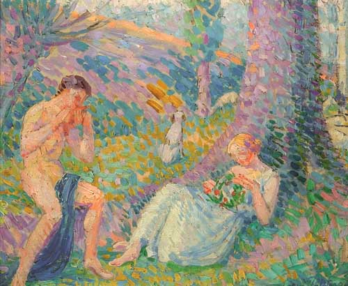 Painting Code#40808-HIPPOLYTE PETITJEAN(France): La Famille