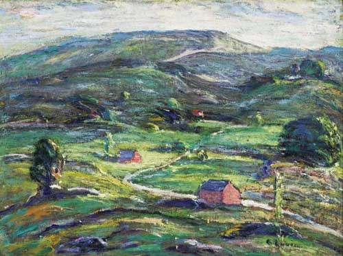Painting Code#40826-ERNEST LAWSON(USA): Connecticut Hillside