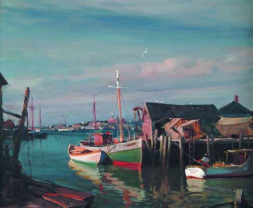 Painting Code#40835-EMILE ALBERT GRUPPE(USA): Evening Gloucester