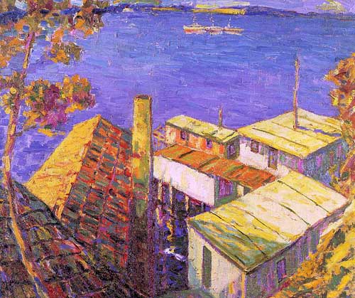 Painting Code#40846-Gile, Seldon Connor(USA): Tiburon Housetops
