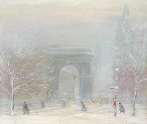 Painting Code#40902-JOHANN BERTHELSEN(USA): Washington Square, New York