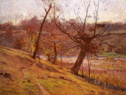 Painting Code#41029-Theodore Clement Steele - The Bloom of the Grape