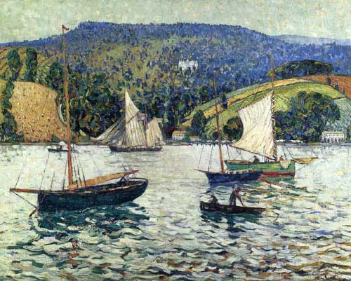 Painting Code#41045-Richard Haley Lever - Sunshine in the River