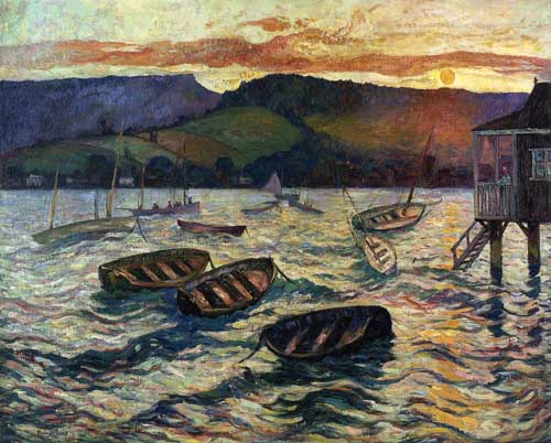 Painting Code#41047-Richard Haley Lever - Dances of the Boats