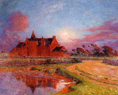 Painting Code#41085-Ferdinand du Puigaudeau - Moonlight over Kervaudu