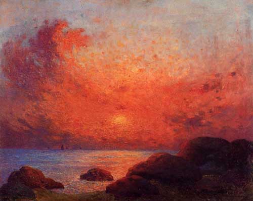Painting Code#41093-Ferdinand du Puigaudeau - The Sun Setting