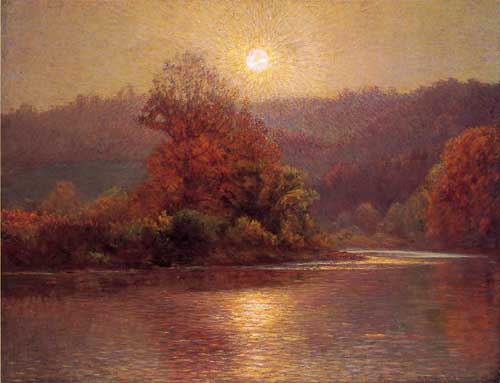 Painting Code#41114-John Ottis Adams - The Closing of an Autumn Day