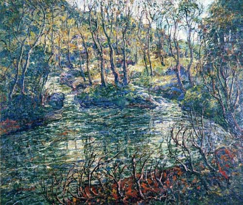Painting Code#41197-Ernest Lawson - Connecticut Trout Stream