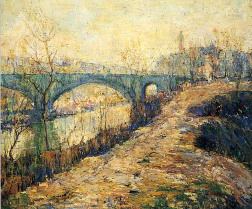 Painting Code#41209-Ernest Lawson - Washington Bridge 