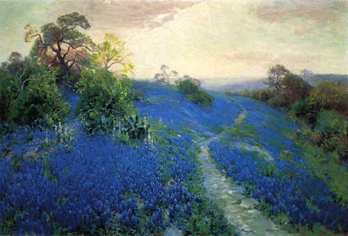 Painting Code#41228-Julian Onderdonk - Bluebonnet Field