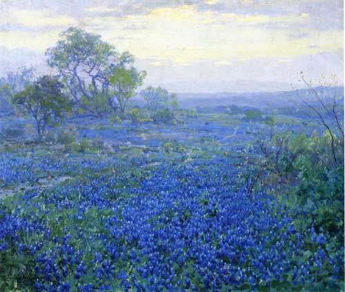 Painting Code#41229-Julian Onderdonk - Bluebonnets