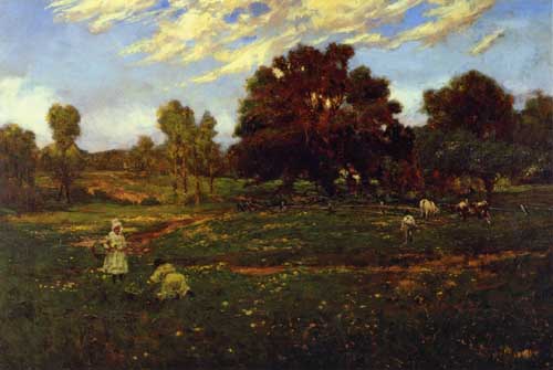 Painting Code#41234-Julian Onderdonk - Fall Scene near Sisterdale