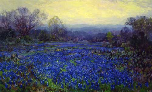 Painting Code#41235-Julian Onderdonk - Field of Bluebonnets