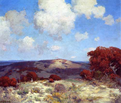 Painting Code#41240-Julian Onderdonk - In the Hills of the Spanish Oaks