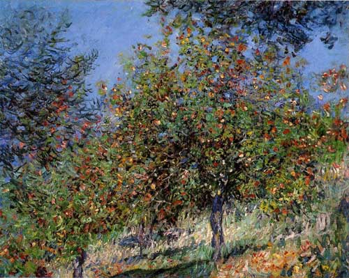 painting code#41311-monet, claude - apple trees on the chante