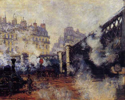 Painting Code#41452-Monet, Claude - The Pont de l'Europe, Saint-Lazare Station