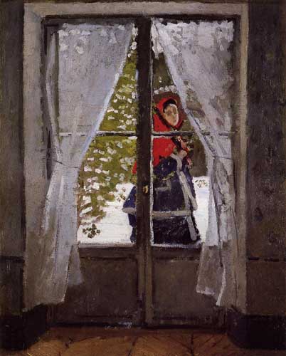 Painting Code#41454-Monet, Claude - The Red Kerchief, Portrait of Madame Monet